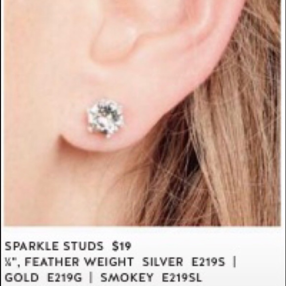 Sparkle studs - gray - Picture 3 of 3